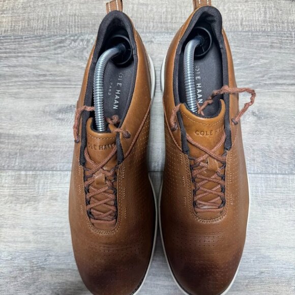 Cole Haan Grand Atlantic Textured British Tan Dress Sneakers Men's Size 10 - Picture 2 of 7